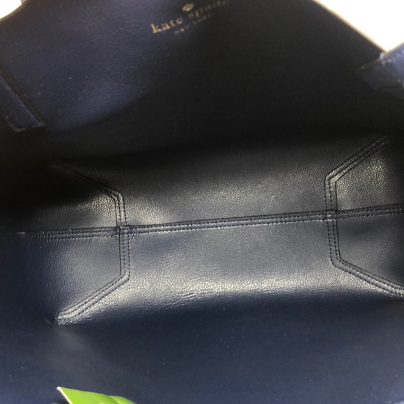 Nwt Kate Spade Mya reversible Navy multi tote - Picture 6 of 7